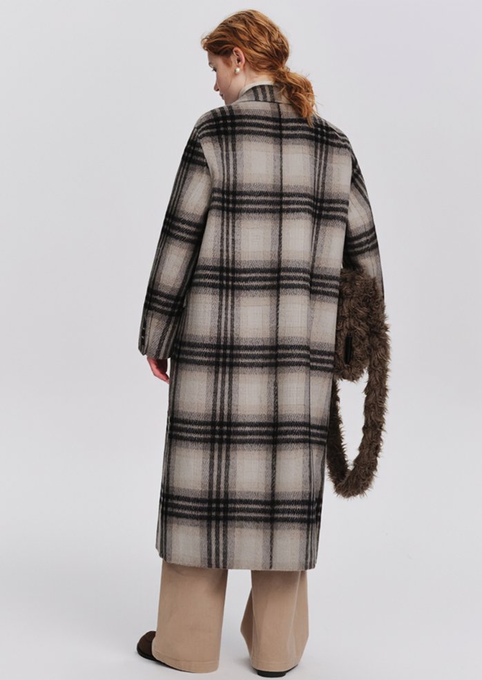 PLAID WOOL CHESTER COAT - ANLEM