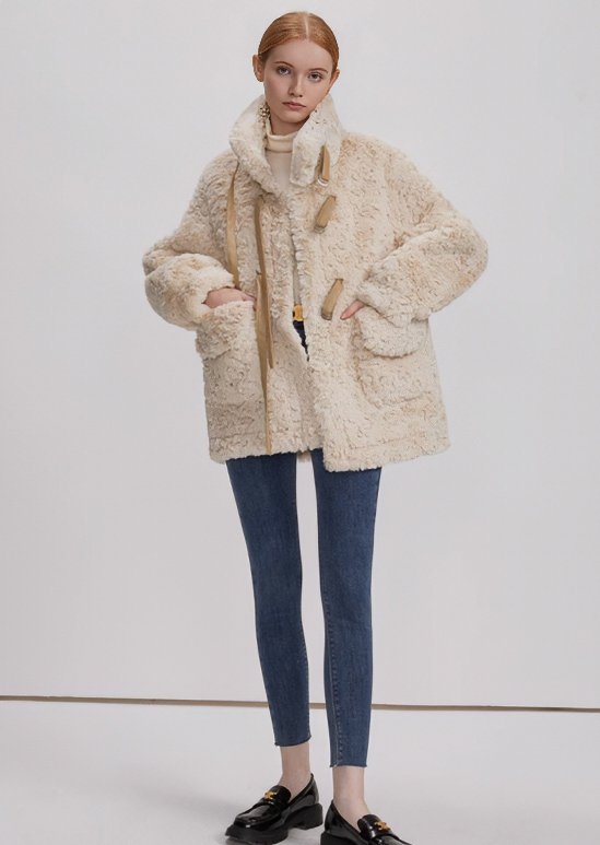 Rabbit Hair Short Coat - ANLEM