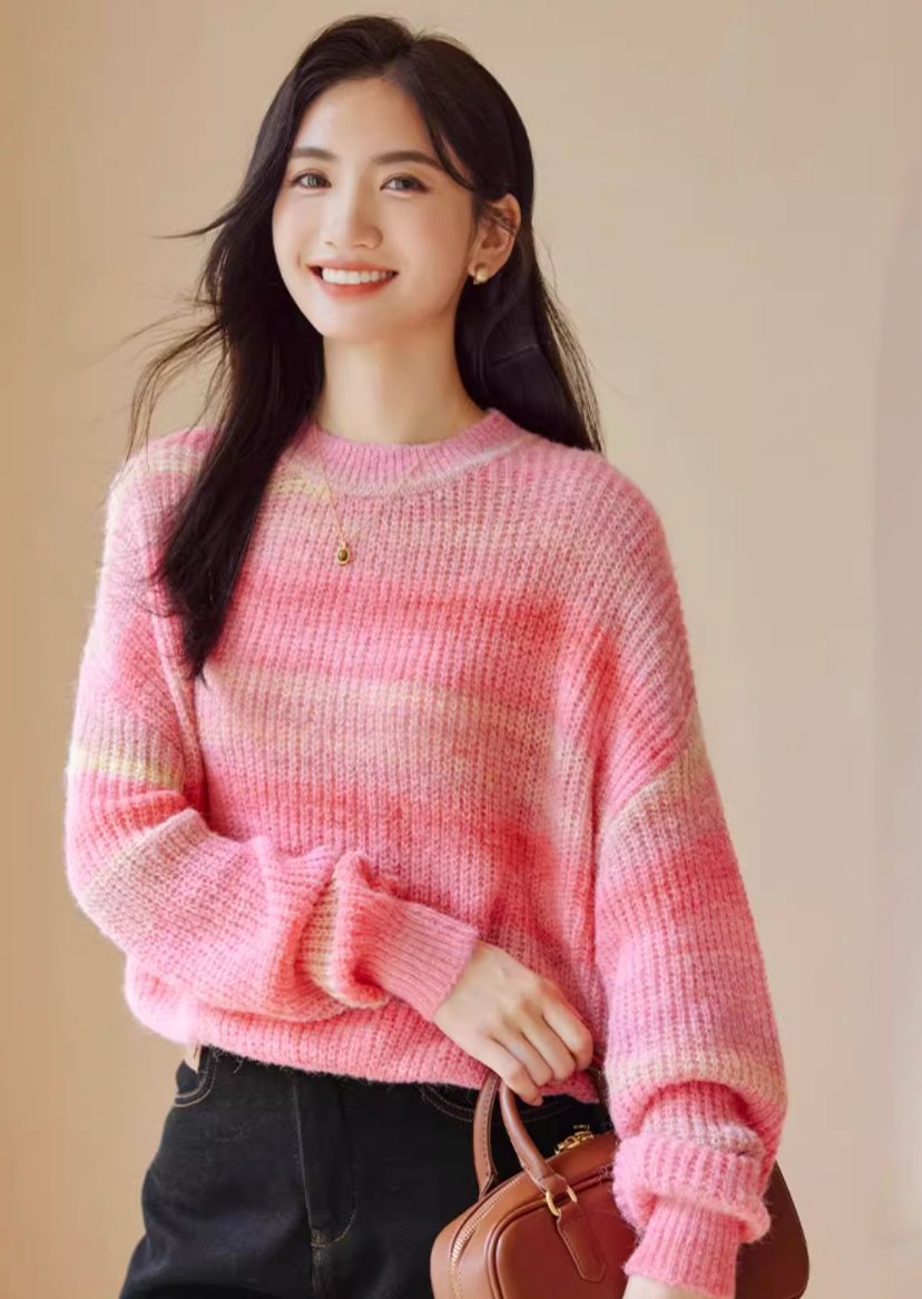 Rainbow Gradation Sweater - ANLEM