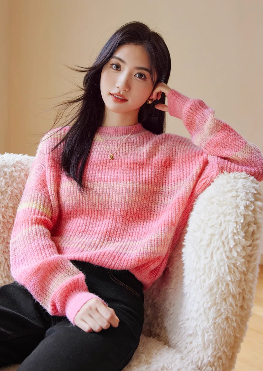 Rainbow Gradation Sweater - ANLEM