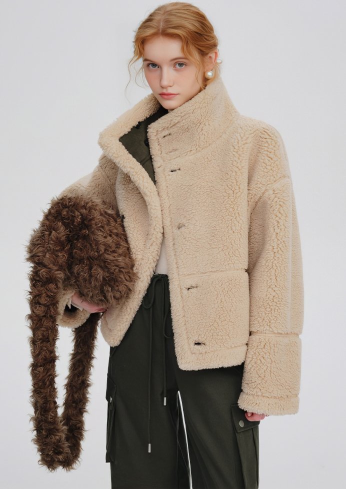 REVERSIBLE FUR JACKET - ANLEM