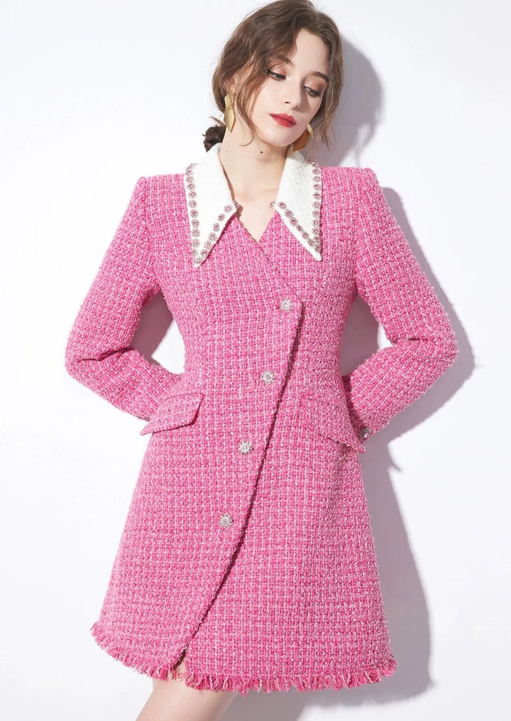 Rose Pink Slim Coat - ANLEM