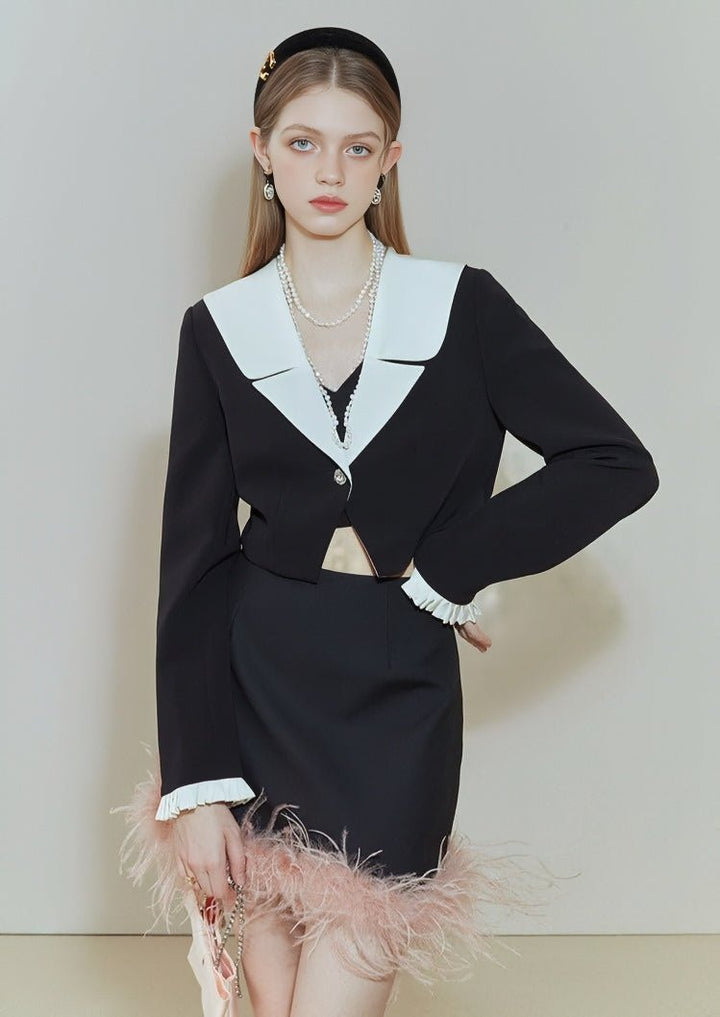 SHORT BLAZER SUSPENDER DUO SET - ANLEM