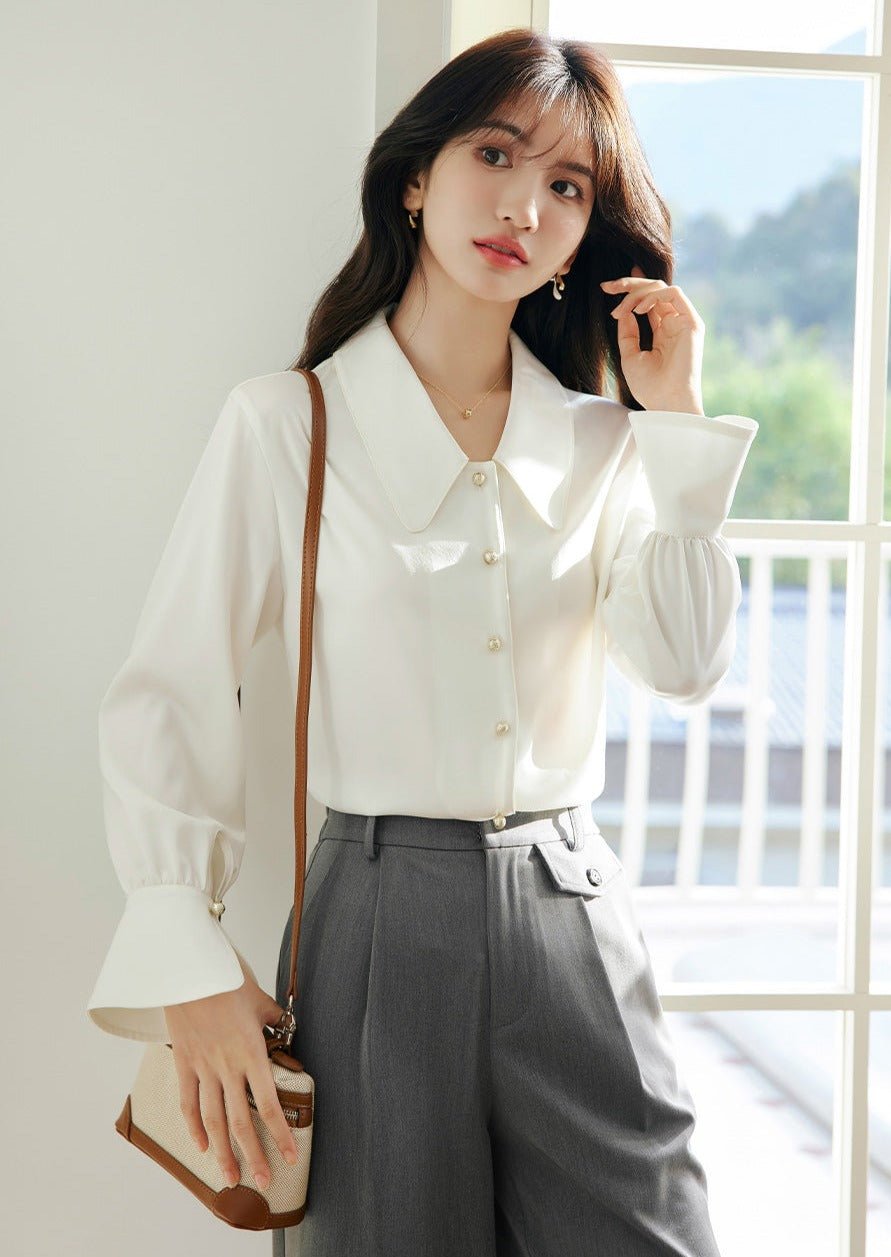 SPRING FRENCH STYLE LONG SLEEVE SHIRT - ANLEM