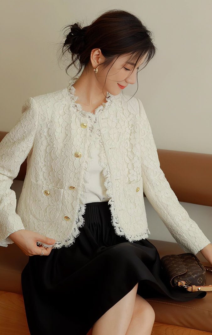 White Lace Jacket - ANLEM