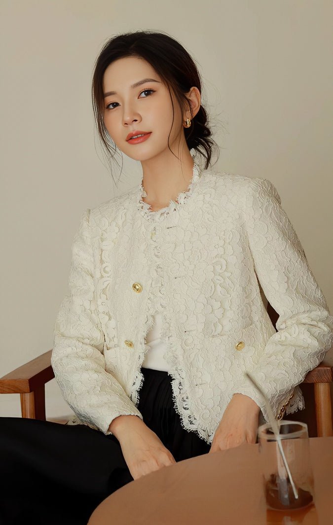 White Lace Jacket - ANLEM