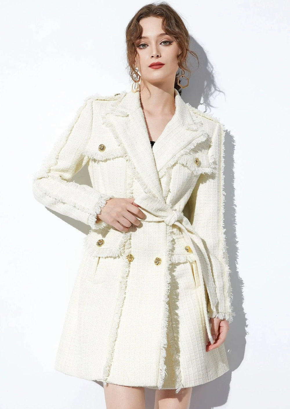 White Slim Jaket Coat - ANLEM