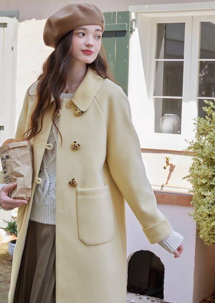 Yellow Tweed Coat - ANLEM